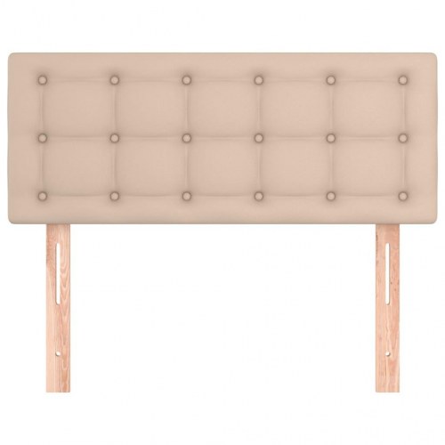 Sengegavl i kunstlæder 100 x 5 x 78/88 cm - cappuccino