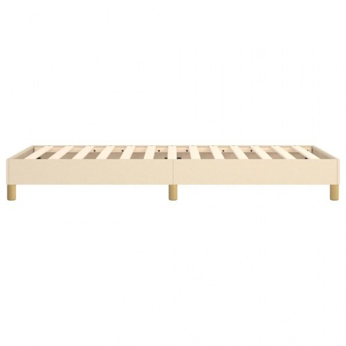 Boxspring sengeramme 90×190 cm i stof - cremefarvet