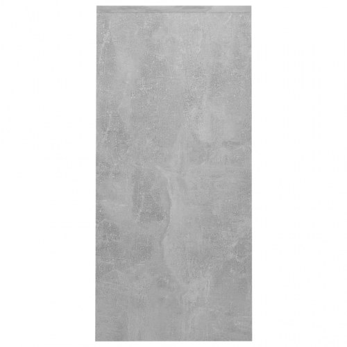 Skrivebord med 4 hylder - betongrå, 102,5 x 35 x 75 cm