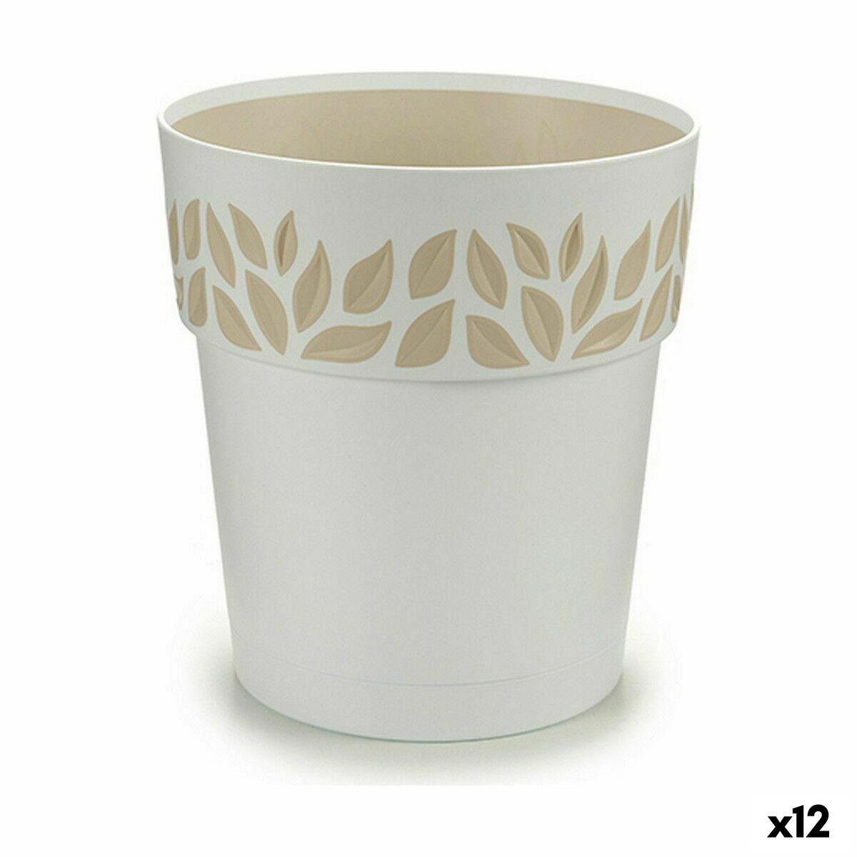 Selvvandende pot Stefanplast Cloe Hvid Plastik 19 x 19 x 19 cm (12 enheder)