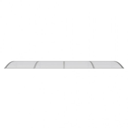 Dørmarkise grå 350 × 100 cm i polycarbonat