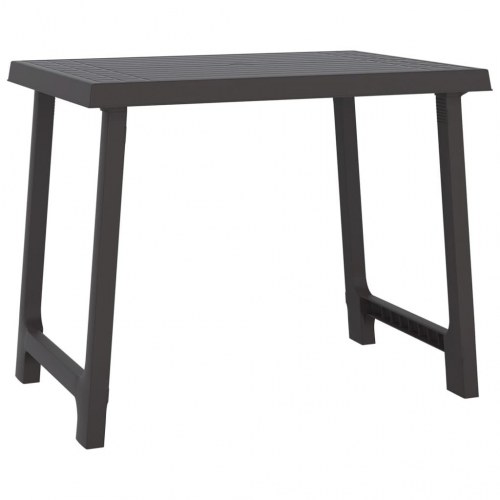 Campingbord 79×56×64 cm i PP med trælook - antracitgrå