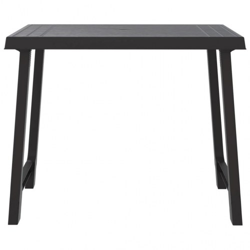 Campingbord 79×56×64 cm i PP med trælook - antracitgrå