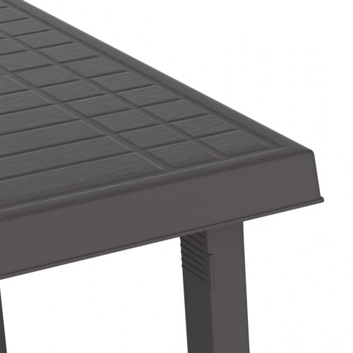 Campingbord 79×56×64 cm i PP med trælook - antracitgrå