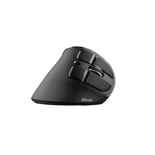 Trådløs mus Trust Voxx Ergonomisk Vertikalt Bluetooth Genopladelig Sort 2400 dpi