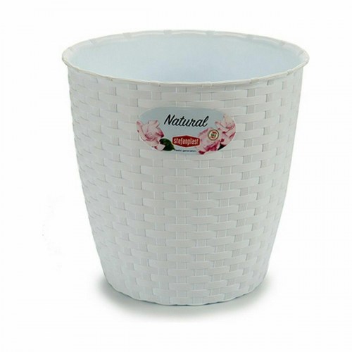 Stefanplast urtepotte - hvid plastik 19 × 17,5 × 19 cm (12 stk.)