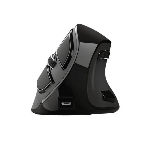 Trådløs mus Trust Voxx Ergonomisk Vertikalt Bluetooth Genopladelig Sort 2400 dpi