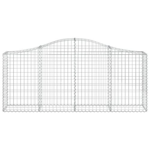 Buet gabionkurv 200x30x80/100 cm galvaniseret jern