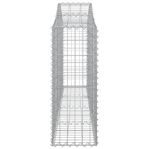 Buet gabionkurv 200x30x80/100 cm galvaniseret jern