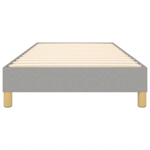 Boxspring sengeramme i stof - lysegrå 90 x 200 cm