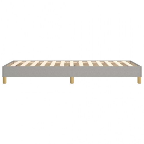 Boxspring sengeramme i stof - lysegrå 90 x 200 cm