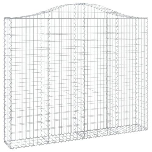 Buet gabionkurv 200x30x160/180 cm galvaniseret jern