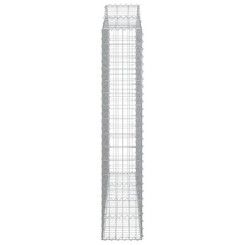 Buet gabionkurv 200x30x160/180 cm galvaniseret jern