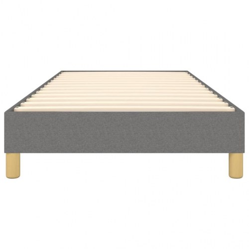 Boxspring sengeramme i stof - mørkegrå 90×200 cm