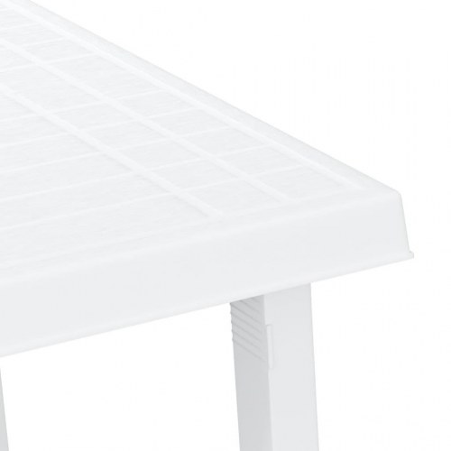 Campingbord i PP trælook - 79 × 56 × 64 cm, hvid