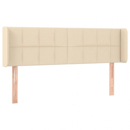 Sengegavl med LED-lys 147 x 16 x 78/88 cm - cremefarvet