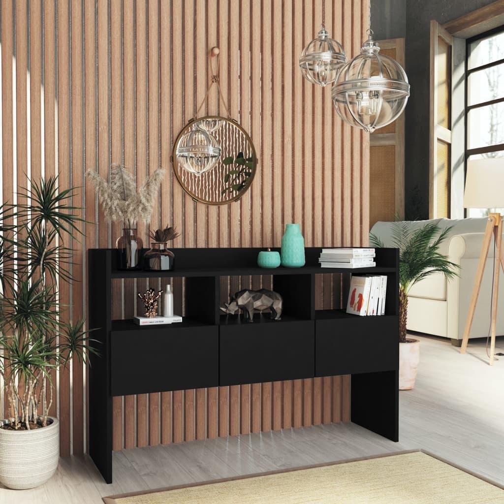 Skænk 105x30x70 Konstrueret Træ Sort