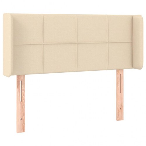 Sengegavl med LED-lys 93 x 16 x 78/88 cm - cremefarvet