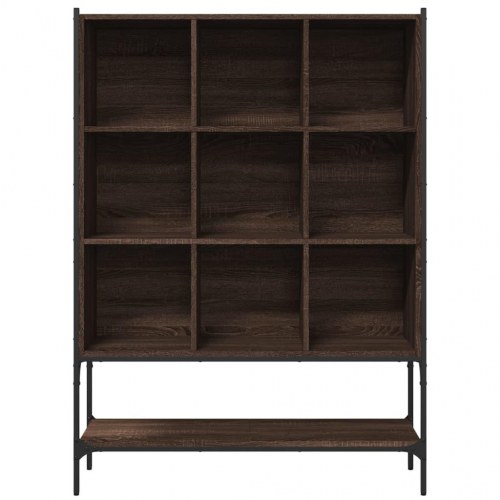 Bogreol 102×30×141,5 cm i konstrueret træ - brun egetræsfarve