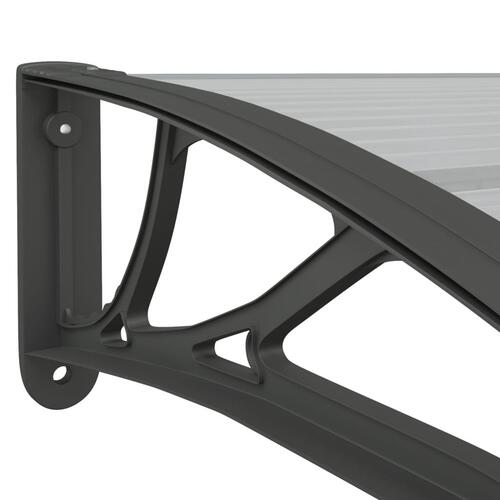 Dørbaldakin 350x100 cm polycarbonat sort