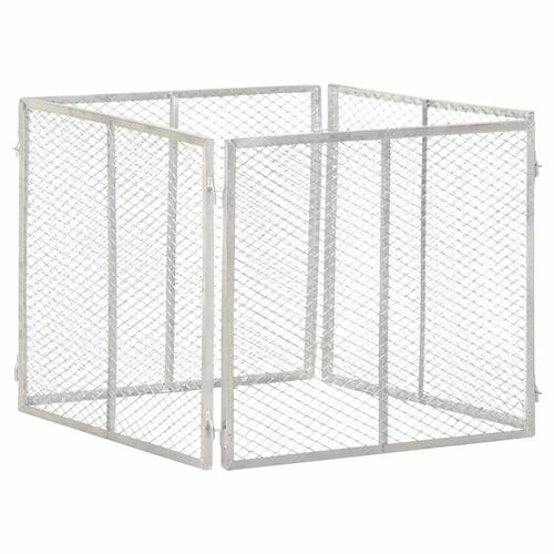 Kompostbeholder 85x85x70 cm galvaniseret jern