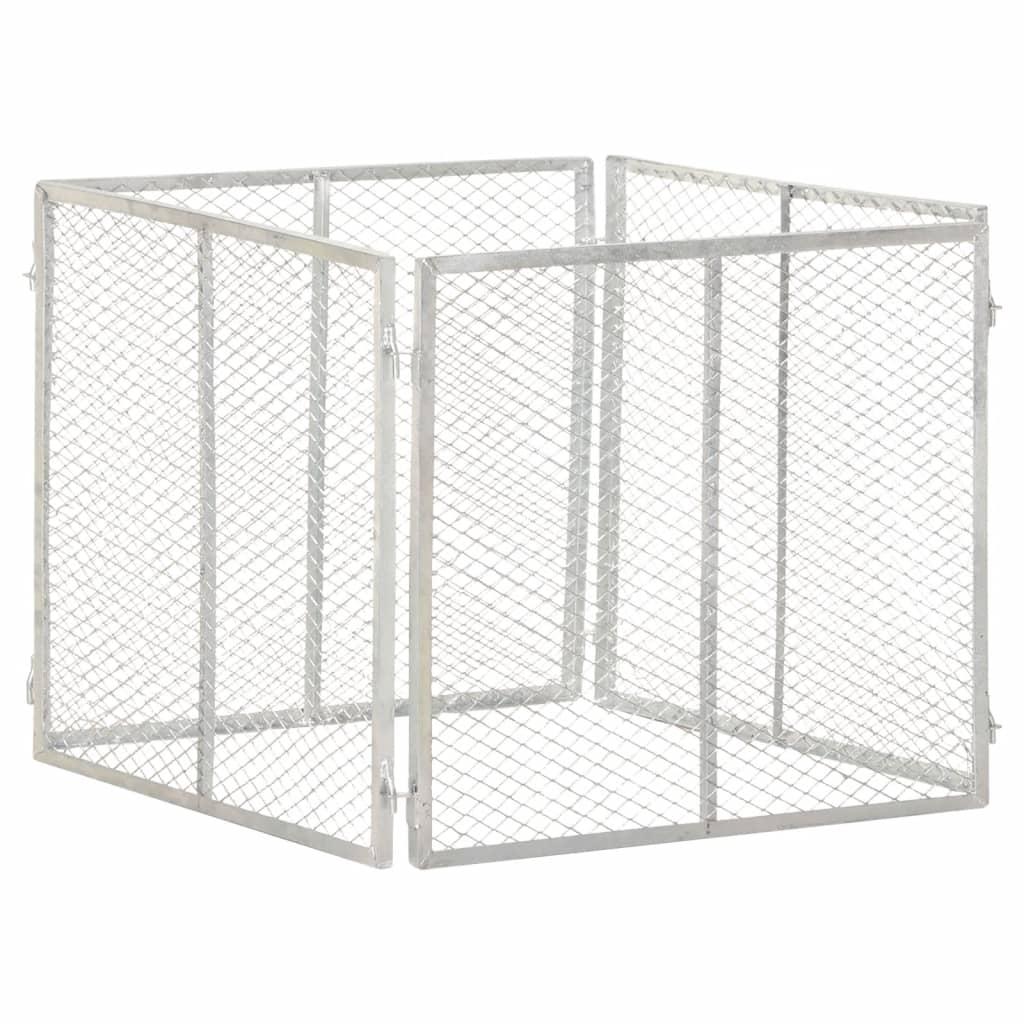 Kompostbeholder 85x85x70 cm galvaniseret jern