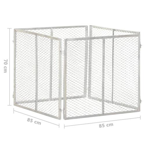 Kompostbeholder 85x85x70 cm galvaniseret jern