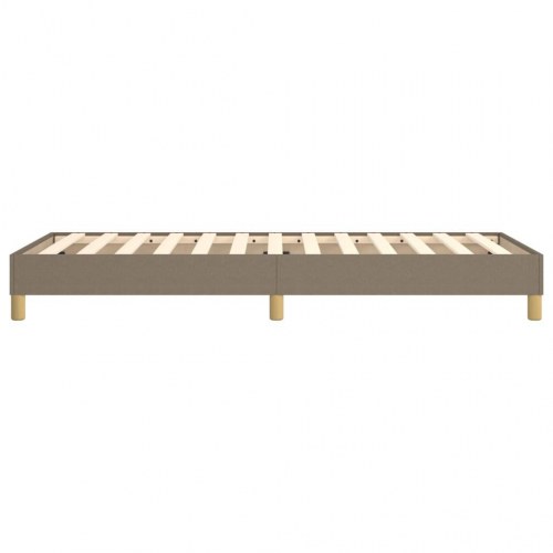 Boxspring sengeramme 90×200 cm i stof - gråbrun