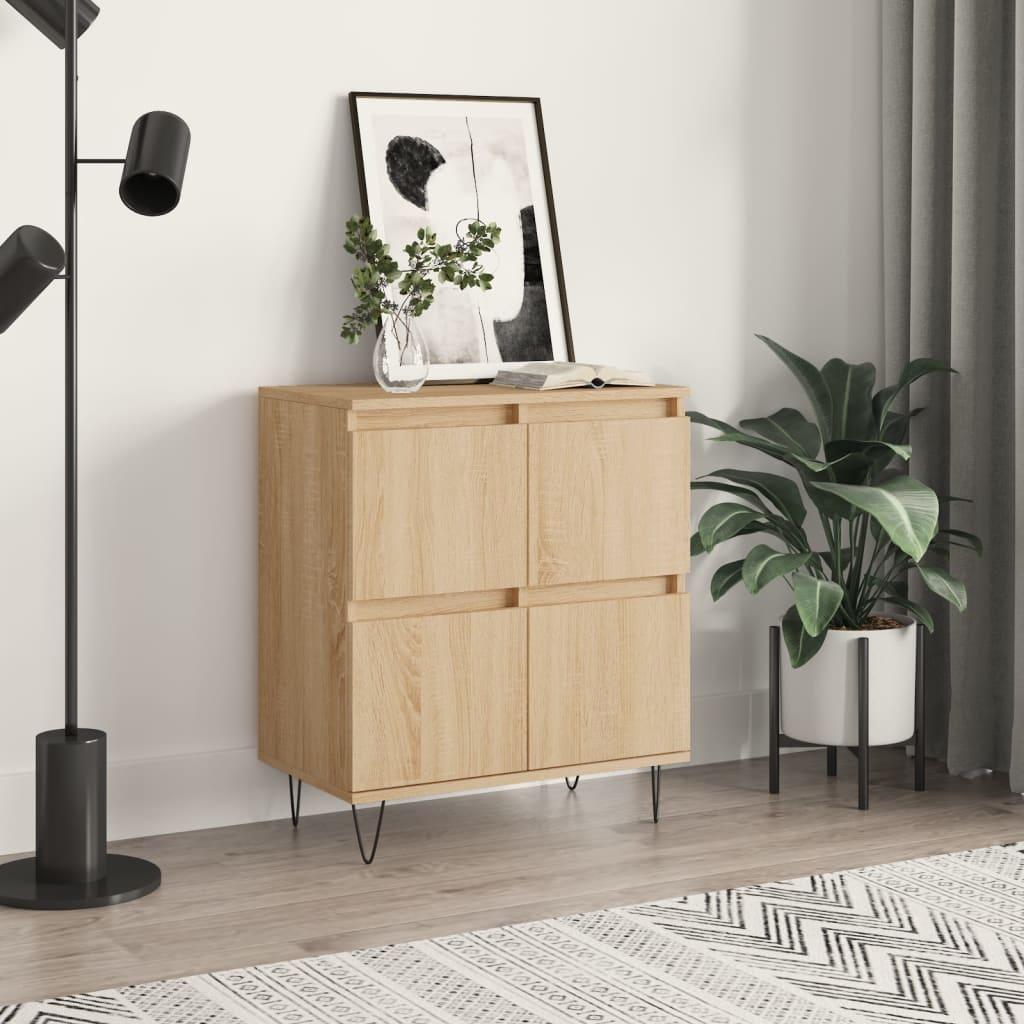 Skænk 60×35×70 cm i konstrueret træ - sonoma-eg