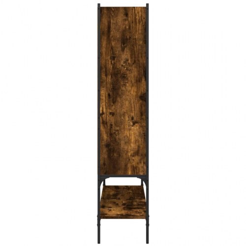 Bogreol 102×30×141,5 cm - konstrueret træ i røget egetræsfarve