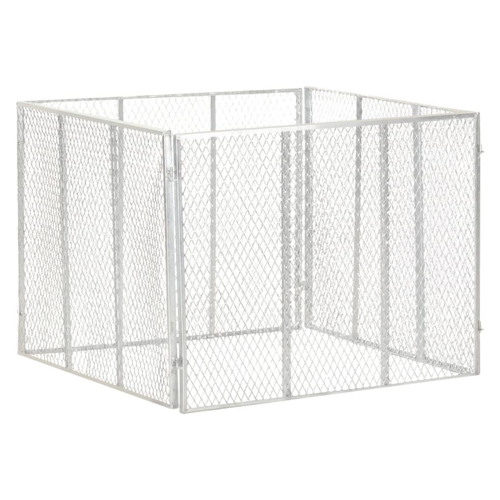 Kompostbeholder 100x100x77 cm galvaniseret jern