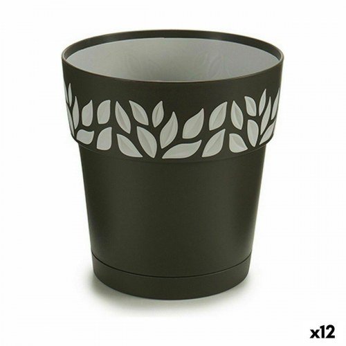 Stefanplast Cloe selvvandende krukke – antracit, 15 cm (12 stk.)
