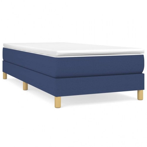 Boxspring sengeramme 90×200 cm i stof - blå