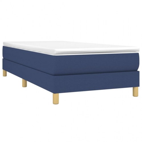 Boxspring sengeramme 90×200 cm i stof - blå