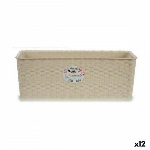 Stefanplast altankasse - beige plastik, 17,5 × 16 × 48,5 cm (12 stk.)