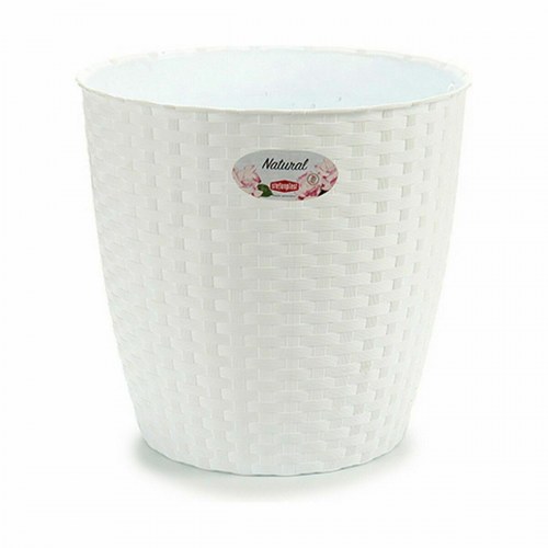 Stefanplast urtepotte - hvid plastik, 29 × 27 × 29 cm (6 stk.)
