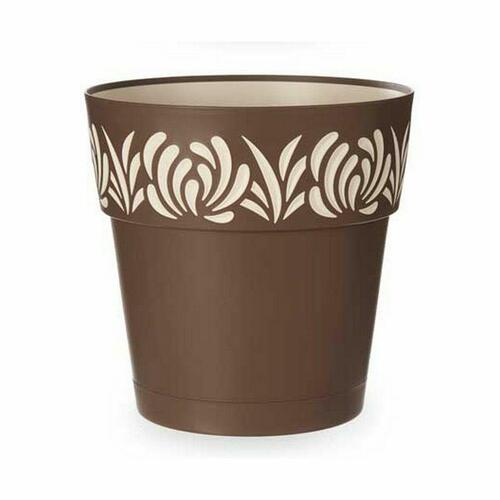 Selvvandende pot Stefanplast Gaia Brun Plastik 29 x 29 x 29 cm (6 enheder)