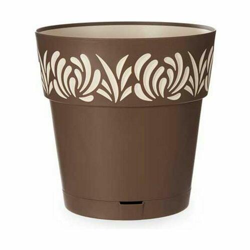 Selvvandende pot Stefanplast Gaia Brun Plastik 29 x 29 x 29 cm (6 enheder)