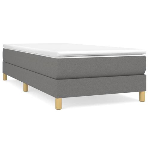 Sengeramme uden madras Mørkegrå 100x200 cm Stof