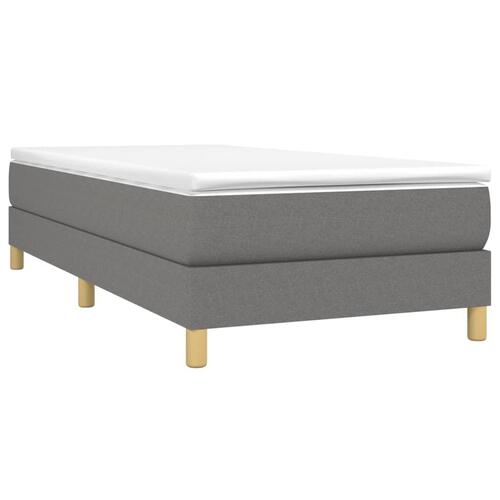 Sengeramme uden madras Mørkegrå 100x200 cm Stof