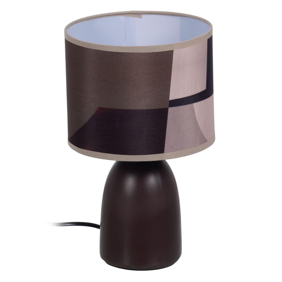 Bordlampe Brun Keramik 60 W 220 240 V 18 X 18 X 29 5 Cm