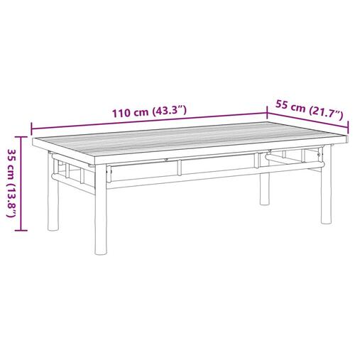 Sofabord 110x55x35 cm bambus