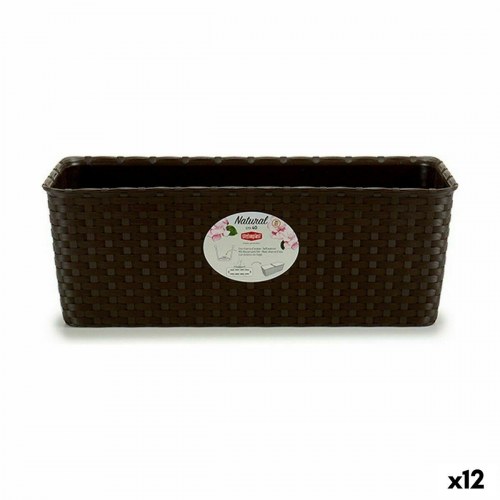 Stefanplast altankasse i plastik - brun, 39 × 13,5 × 15,5 cm (12 stk.)