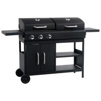 Gas- og kulgrill med 3 blus