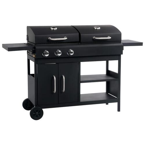 Gas- og kulgrill med 3 blus
