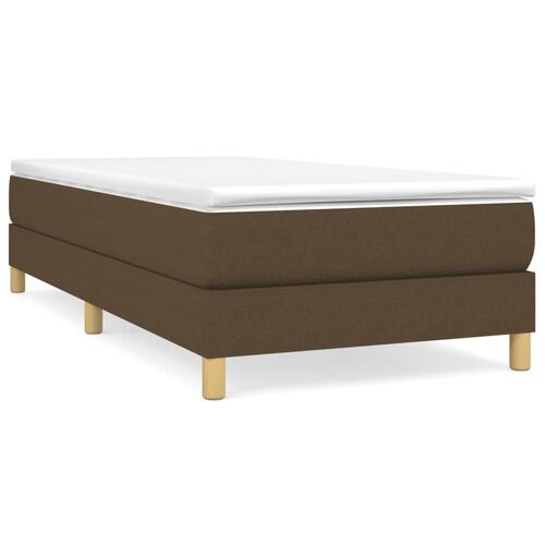Sengeramme uden madras Mørkebrun 100x200 cm Stof