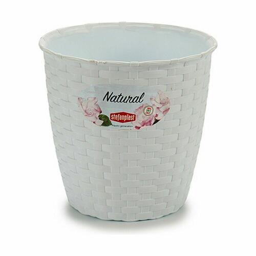 Urtepotte Stefanplast Hvid Plastik 14 x 13 x 14 cm (12 enheder)