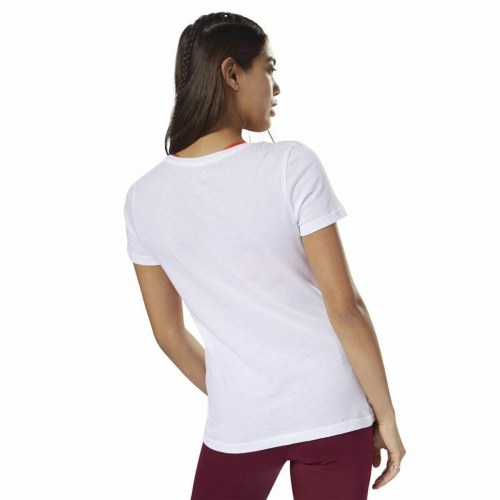 Reebok dame T-shirt med scoop-hals, hvid - XS