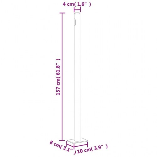 Sammenrullelig sidemarkise til terrasse 600 × 160 cm - blå