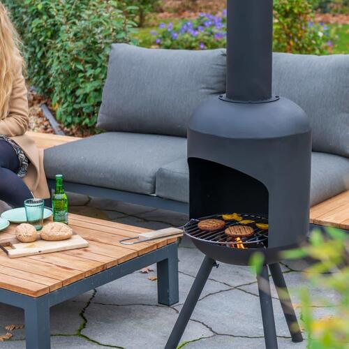 RedFire havepejs med grill Fuego stor sort
